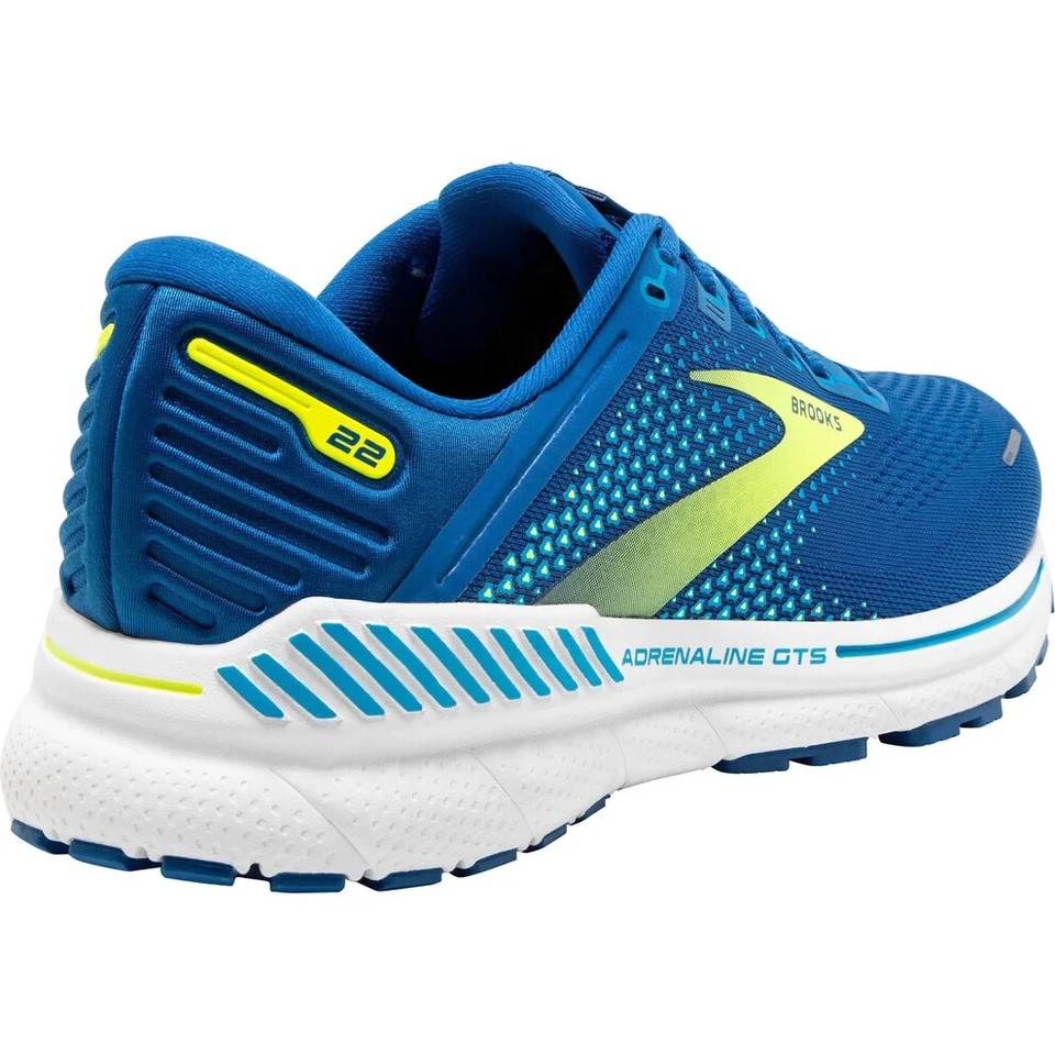 Brooks Adrenaline GTS 22 Mens Running Shoes Support Trainers Blue UK 10