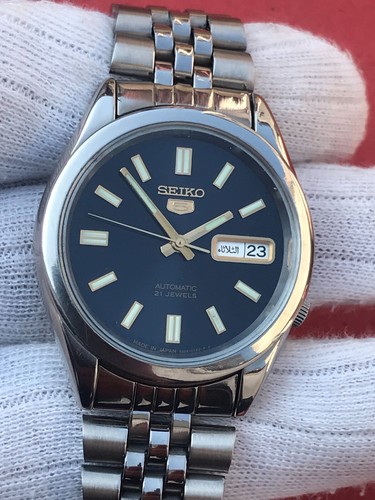 Vintage Seiko 5 Automatic 21 Jewels 7s26-00X0 Day/Date Japan Men's Watch - 第 7/17 張圖片