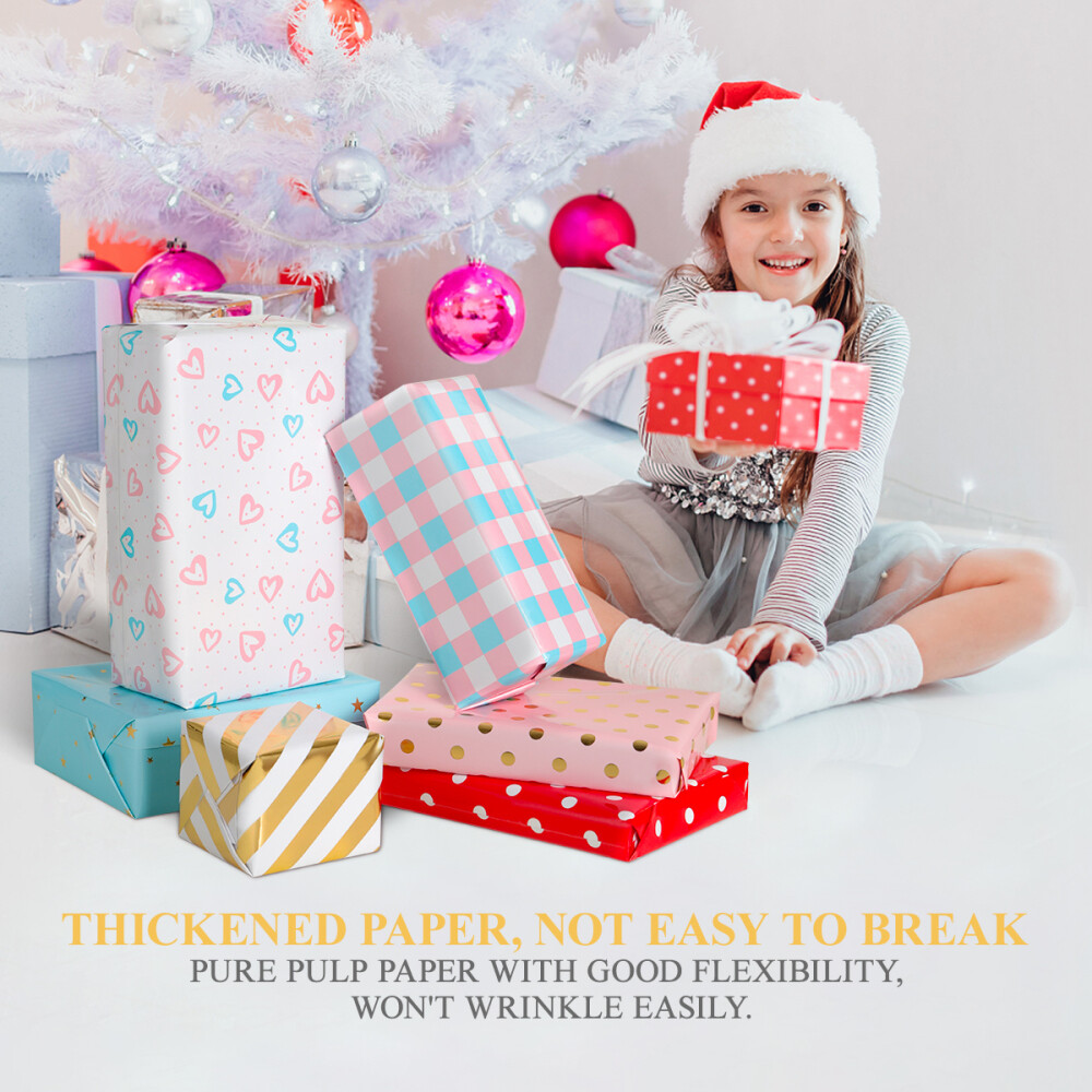 6 Sheets Gift Wrapping Paper Christmas Wrapping Paper Birthday Wrapping