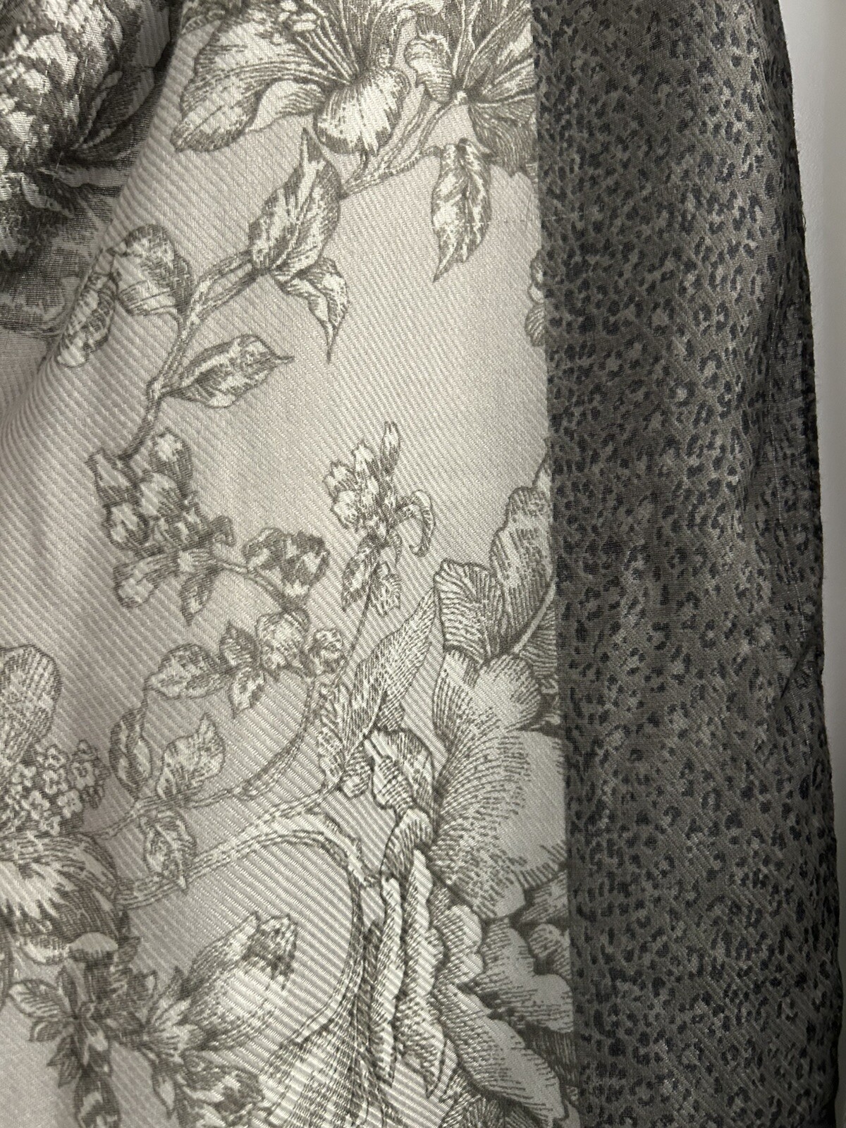 Gray Multi Pattern Scarf - image 5