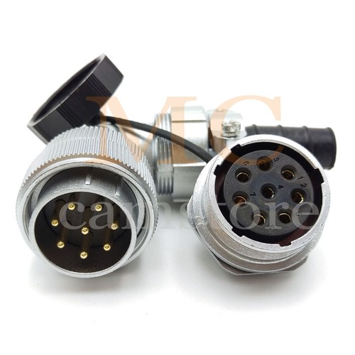 SD20 5-Pin Aviation IP67 Waterproof Connector - AC/DC Industrial Power, Male-Female