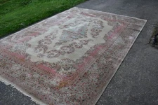 Vintage Karastan 700 Series Kirman Rug #784 Kirman Medallion 8.8x12 As IS