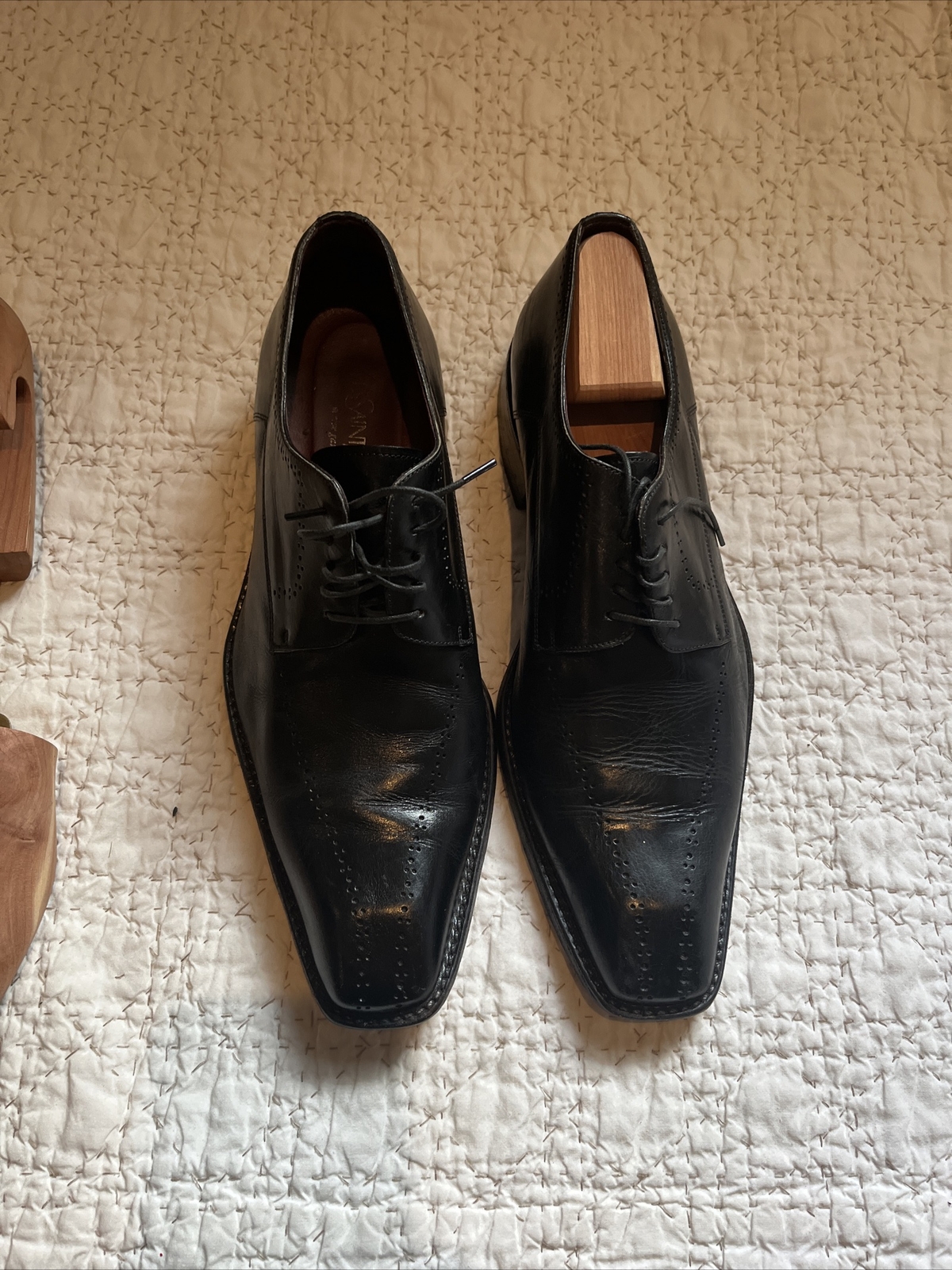 Scarpe eleganti Yves Saint Laurent YSL taglia 8 perfette con smoking corsa più grande 9