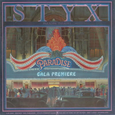 lp.styx,paradise theatre-1980-Vinylalbum Ex-Öffner Bild Lasergravur