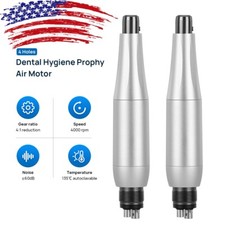 2 Pack Dental Hygiene Prophy Handpiece Air Motor 4Holes 4:1 Nose Cone 360°Swivel