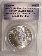 1899 O Morgan Dollar ANACS COMSTOCK LODE BRILLIANT UNCIRCULATED $1 Coin!