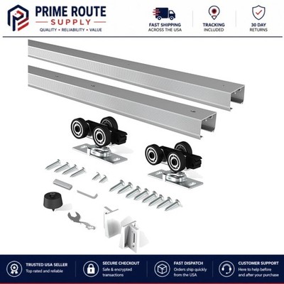 Easy-to-Install Aluminum Pocket Door Track - Quietly Hidden Design, 220lbs Max