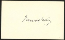 Warren Giles d1979 signed autograph Executive HOF 3x5 Index Card PSA MC350