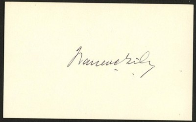 Warren Giles d1979 signed autograph Executive HOF 3x5 Index Card PSA MC350