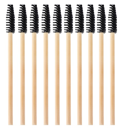 20 Pcs Bamboo Handle Eyelash Brush Cosmetic Supplies Eyebrow Combs - Bild 12 von 12