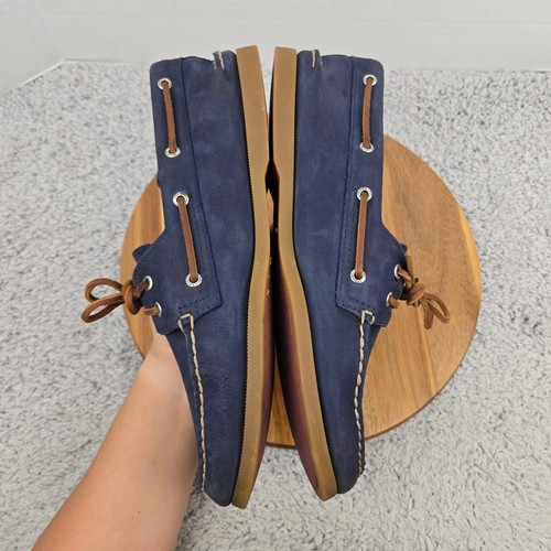 Scarpa da barca Sperry Top Sider 2 occhielli blu navy pelle stile di vita casual quotidiana uomo 13 - Foto 8 di 13