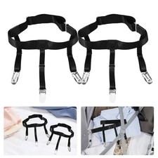 2 Pcs Elastic Shirt Sleeve Holders Garters Suspenders Belt Stays
