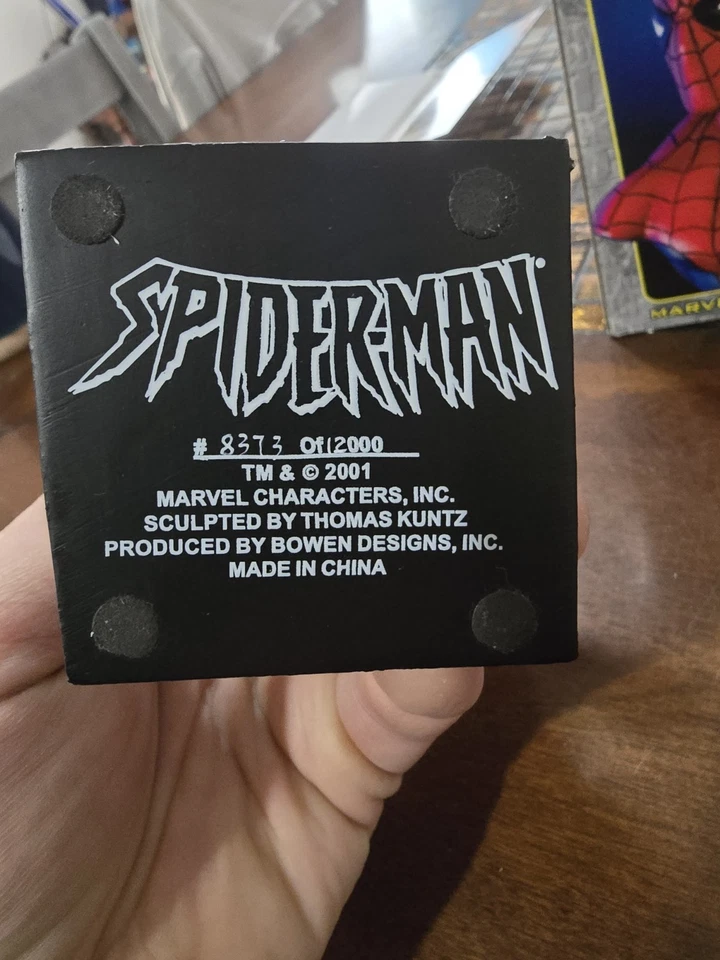 Marvel Bowen Mini-Bust 🕷 Spider-man 🕸 2001 Limited #8373/12000 Comic MCU Gift - Image 4 of 4