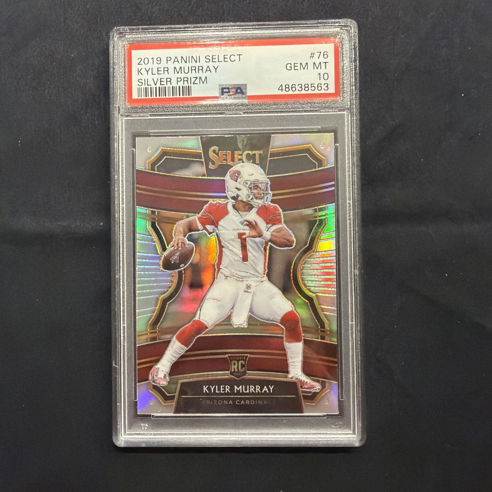 2019 Panini Select Concourse Silver Prizm Kyler Murray PSA 10 GEM MT Rookie RC