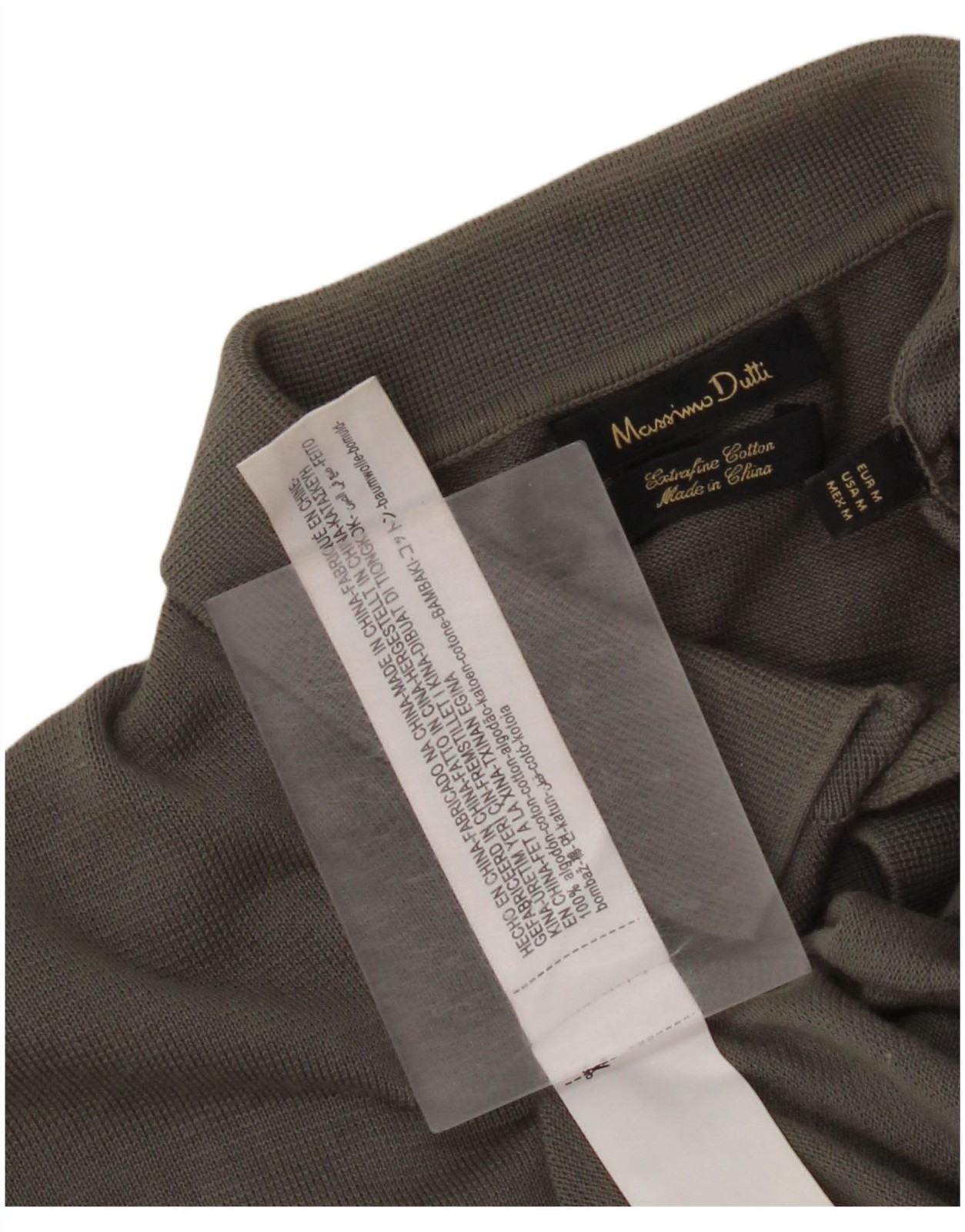 Massimo Dutti Mens Short Sleeve Polo Neck Jumper Sweater Medium Grey Cotton CS08 thumbnail 5