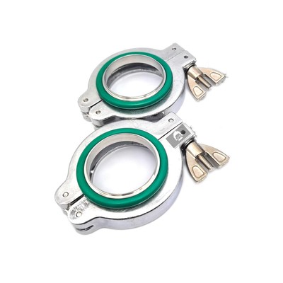 Combo KF40 flange Aluminum wing nut clamp set SS centering ring & FKM O-ring