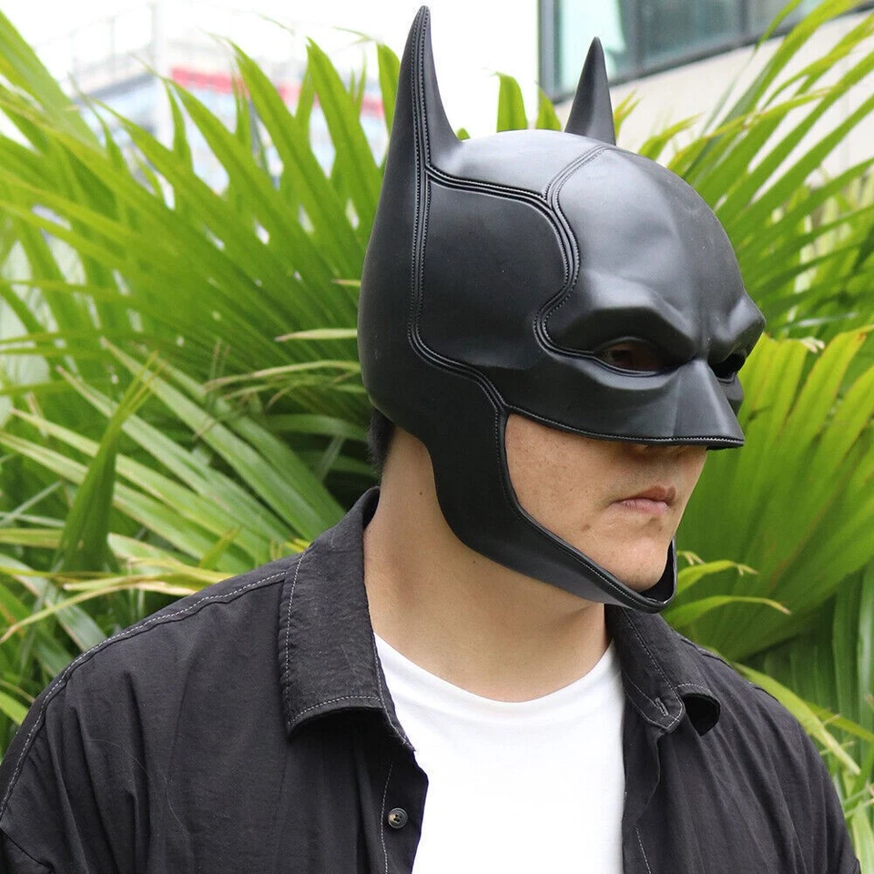 Casco de Caballero Oscuro de Batman Máscara Completa Bruce Wayne PVC Juegos con disfraces Accesorios Halloween Foto 3 de 4