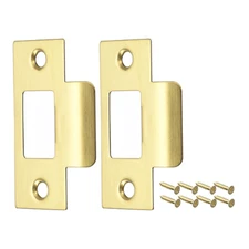 2Pcs 70x40.3mm 304 Stainless Steel Door Latch Deadbolt Strike Plate Gold