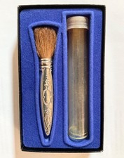 VINTAGE TOWLE BEAUTY MARKS STERLING SILVER COSMETIC POWDER BRUSH SET BOX UNUSED