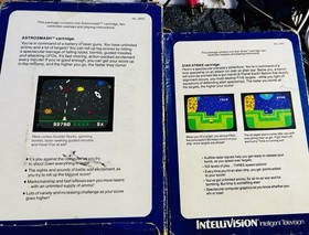 INTELLIVISION GAME LOT OF 5 TOTAL GAMES 4 CIB+ 1 CART TRON SOLAR SAILER TESTED