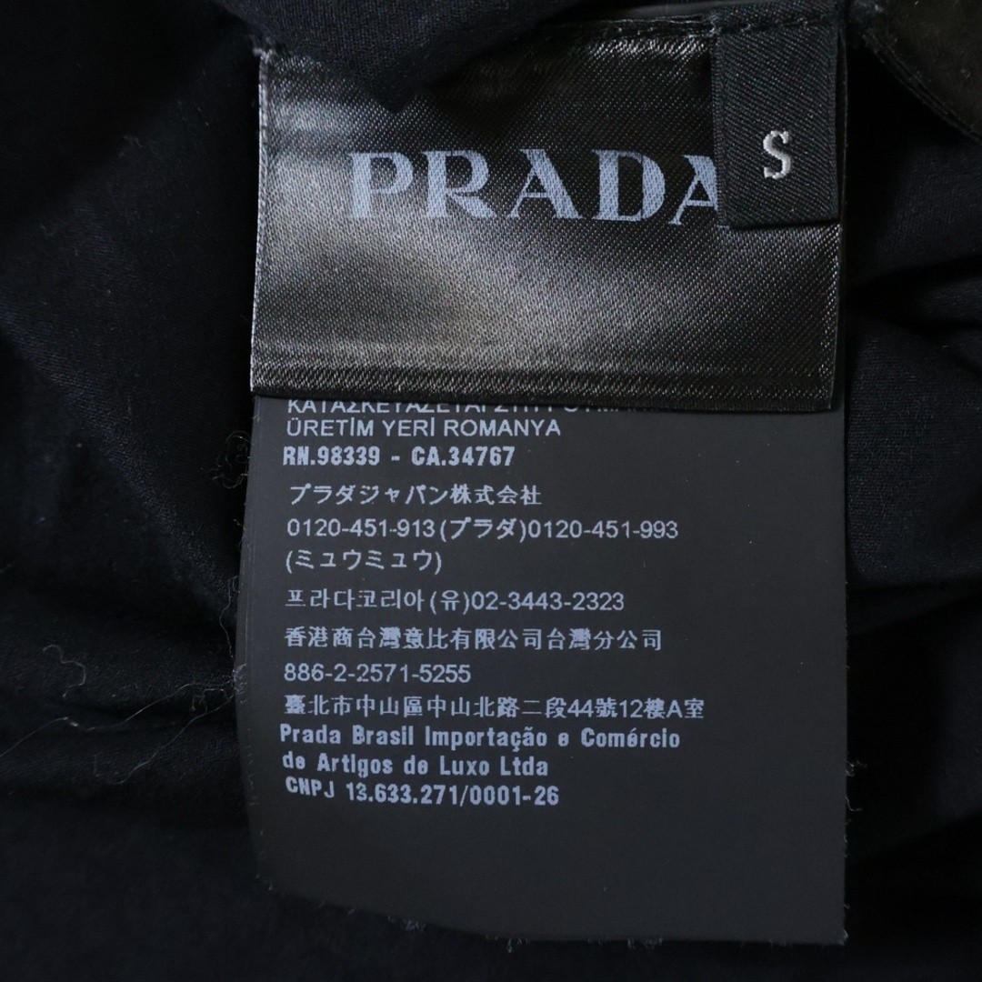 PRADA 23SS STRETCH COTTON Front Logo Design Crew Neck Top Short Sleeve Used bfc7 thumbnail 8