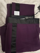 BNWT Gianni Versace Made in Italy Rich Purple/Black Dress Pant Sz 40 995 MSRP