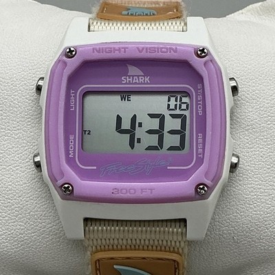 Freestyle Shark Leash Womens Watch 37mm Purple Digital Night Vision New Battery