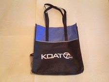 BOLSO DE MANO KOAT 7 abc Logo, NUEVO, Bolso de Compras Plegable Grande Reutilizable, Negro/Azul