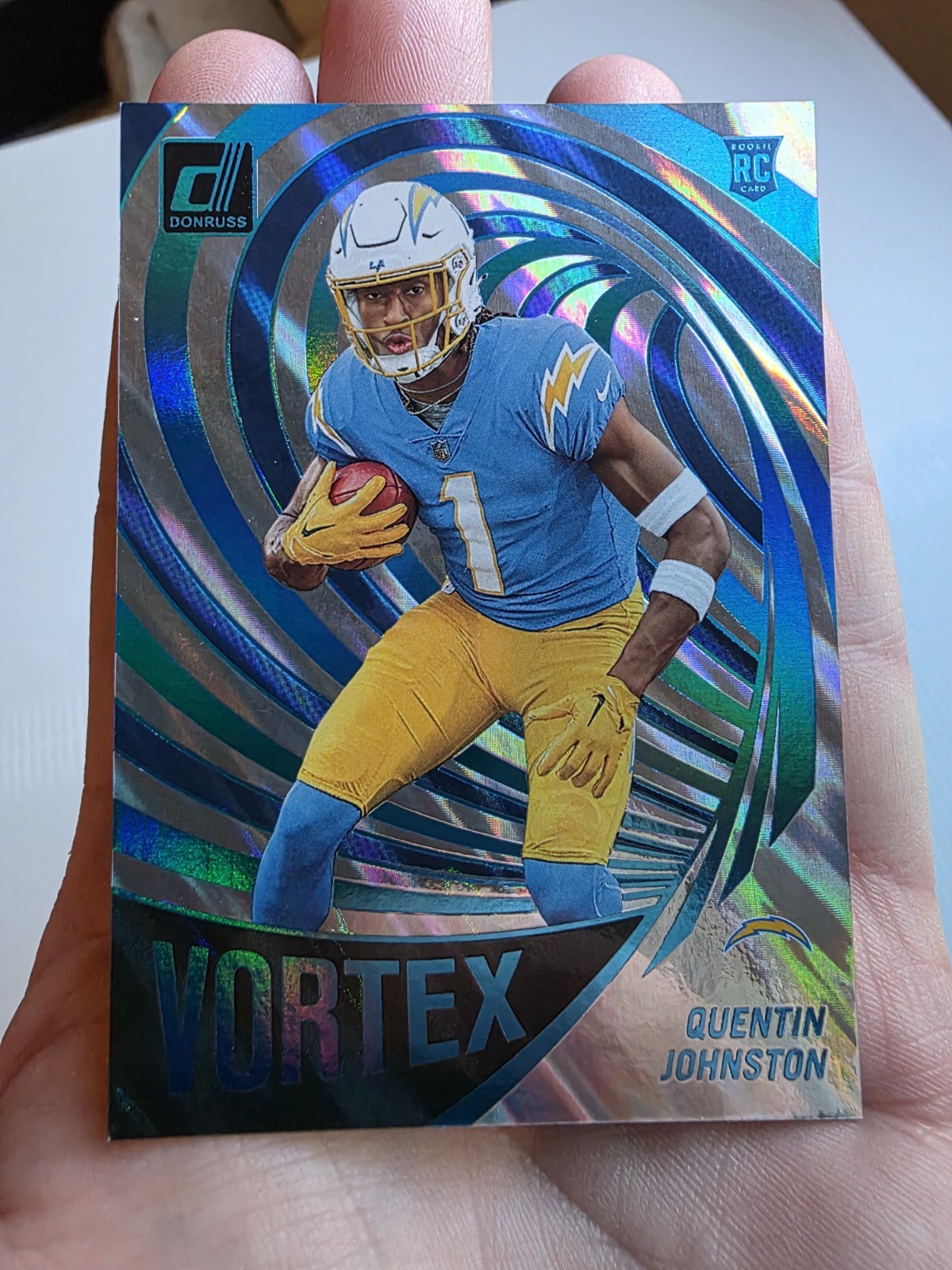 2023 Panini Donruss Vortex Quentin Johnston #VOR-25 Lava /10 (RC)