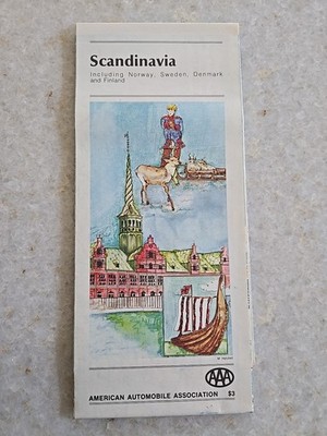 AAA SCANDINAVIA MAP Incl Norway Sweden Denmark And Finland