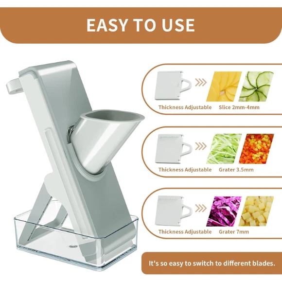 Adjustable Stainless Steel Vegetable Slicer & Chopper Multifunctional Safe Dicer
Opens in a new wind