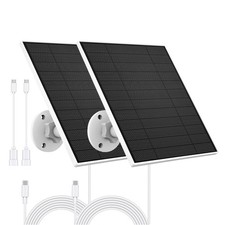 Solar Panel 5W 9.8ft Cable IP65 Waterproof 2 Pack for Eufycam Outdoor Camera