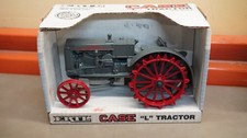 Vintage 1987 Ertl 1:16th Scale Case L Tractor on Red Steel Wheels