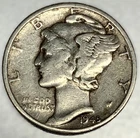 1945 D Mercury Dime 10c Good Circulated Condition 90% Silver US Coin - 3293