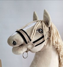 Bridle A3 Beige with Black Fur - Rocking Horse Accessories