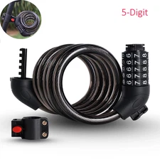 Security 5-Digit Passwords Bike Lock Anti-theft Bicycle Lock for Bikes & Scooter