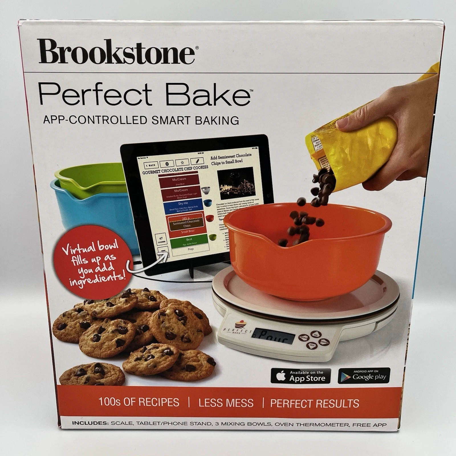 BROOKSTONE Perfect Bake App Controlled Baking System Smart Scale Cooking Set