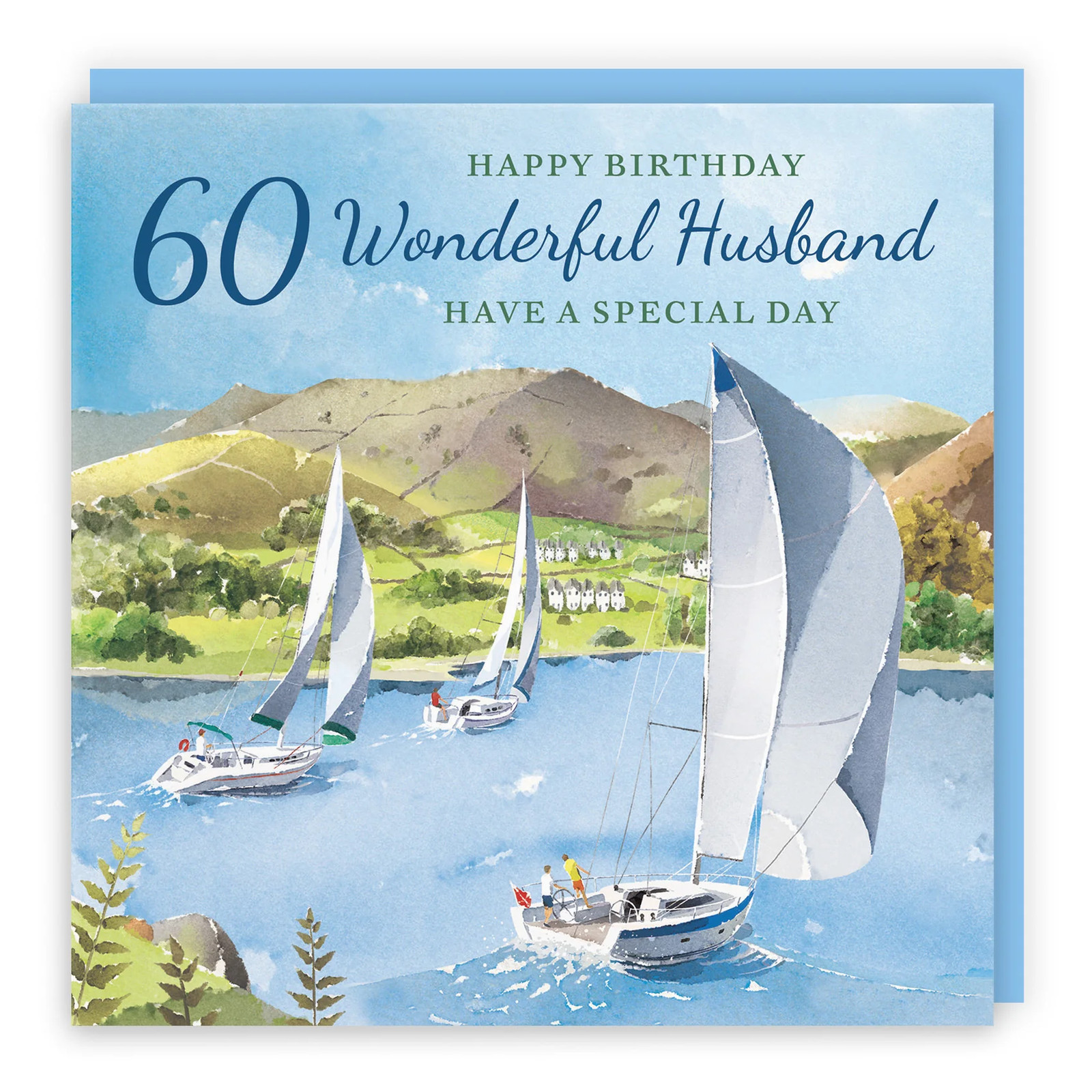 60th Husband Birthday Card Sailing Boats Milo's Gallery