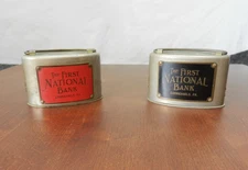 Vintage Metal Coin Banks - Set of 2