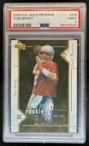 2000 Upper Deck Gold Reserve Tom Brady Rookie RC #/2500 Patriots PSA 9