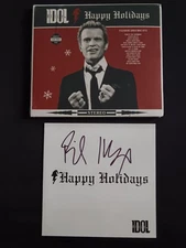 Billy Idol SIGNED Happy Holidays AUTOGRAPHED Album Card Official RARE