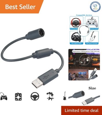 10 Inch USB Breakaway Cable for Logitech G920 G923 G27 & Guitar Hero Controllers