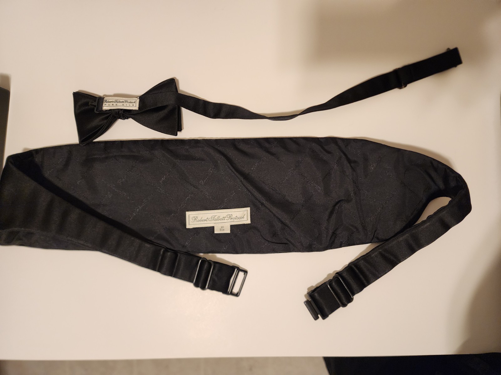 MINT Robert Talbott Protocol Formal Black Silk Bo… - image 11