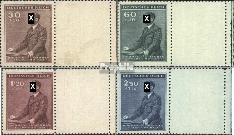 Bohemia et Moravia 85LW-88LW avec espace (édition complète) neuf 1942 Hitler - Photo 1/1