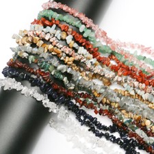 5-8mm Assorted Stones Chips Crystal Freeform Nugget Gravel Beads Strand 34" DIY