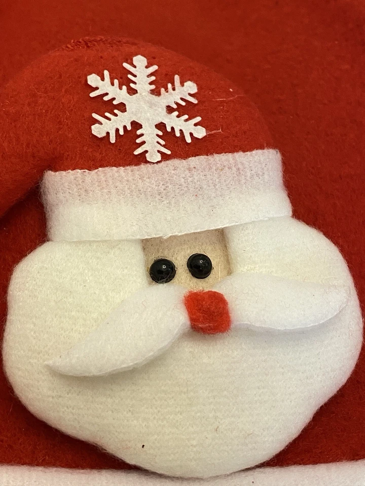 7 Sombrero de Navidad de fieltro rojo hecho a mano con Papá Noel, reno, muñeco de nieve vacaciones juventud Foto 2 de 4