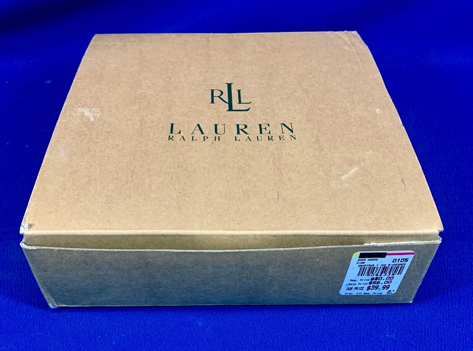 4 件套 RALPH LAUREN HAMPTON'S 茶象牙白 8 英寸 D 盘从未在原装盒中使用 — 第 4/4 张图片
