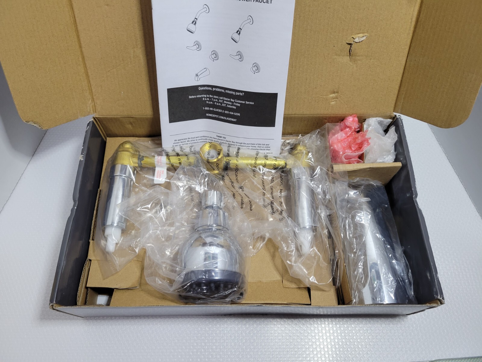 Glacier Bay 1002 910 927 Aragon Tub and Shower Set Faucet Set Chrome eBay