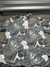 Tommy Bahama Boston University Shirt Men's M Black Gray Button Up Coconut