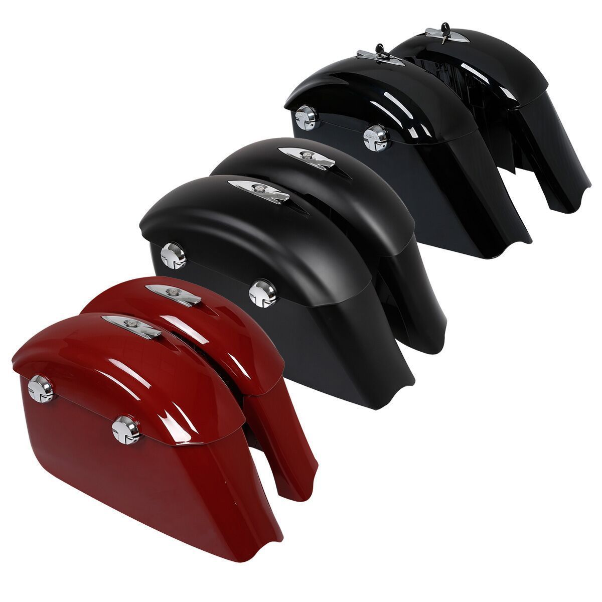 Hard Saddlebags w/Electronic Latch Lid For Indian Chieftain Dark